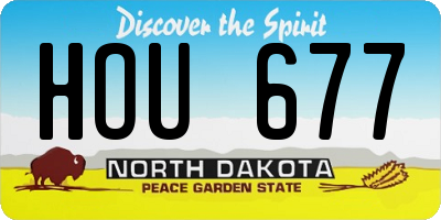 ND license plate HOU677