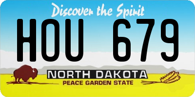 ND license plate HOU679