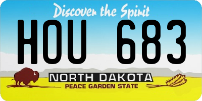 ND license plate HOU683