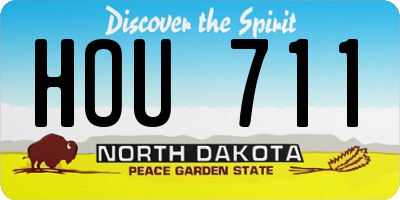 ND license plate HOU711