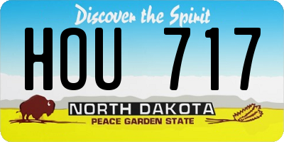 ND license plate HOU717