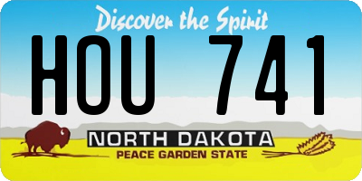 ND license plate HOU741