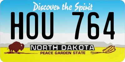 ND license plate HOU764