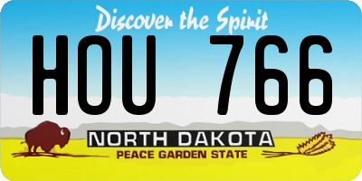 ND license plate HOU766