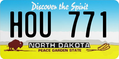 ND license plate HOU771