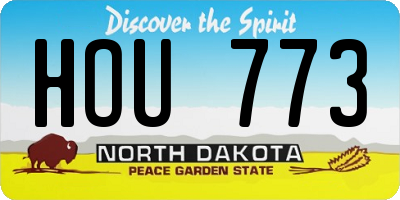 ND license plate HOU773