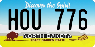 ND license plate HOU776