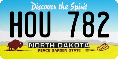 ND license plate HOU782