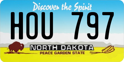 ND license plate HOU797
