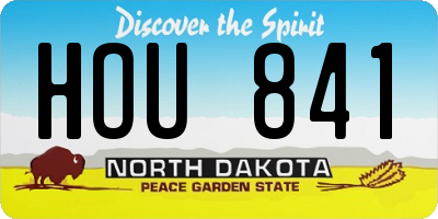 ND license plate HOU841