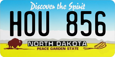 ND license plate HOU856