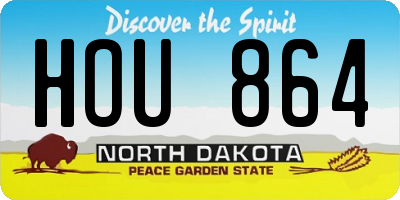 ND license plate HOU864