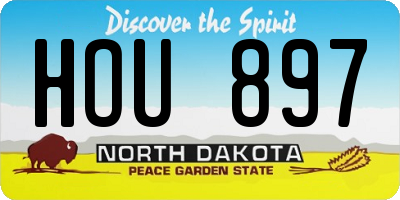 ND license plate HOU897