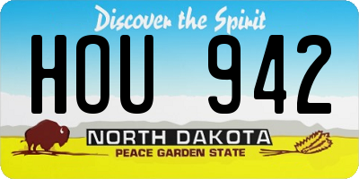 ND license plate HOU942