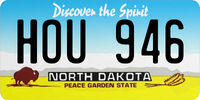 ND license plate HOU946