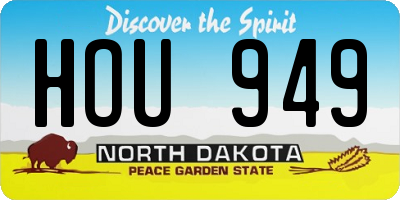 ND license plate HOU949