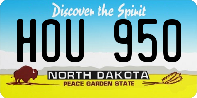 ND license plate HOU950