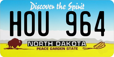 ND license plate HOU964