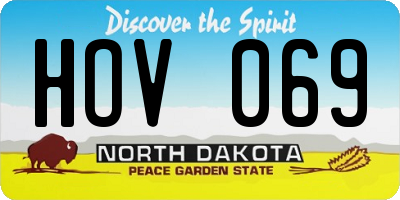 ND license plate HOV069