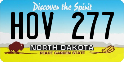ND license plate HOV277
