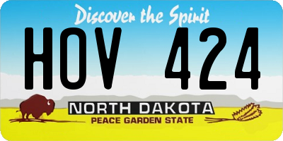 ND license plate HOV424