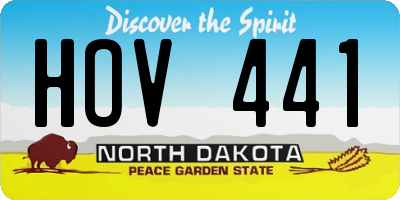ND license plate HOV441