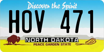 ND license plate HOV471