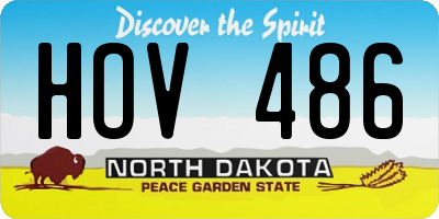 ND license plate HOV486