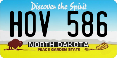 ND license plate HOV586