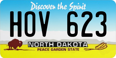 ND license plate HOV623