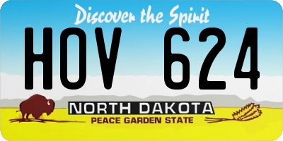 ND license plate HOV624