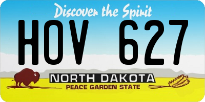 ND license plate HOV627