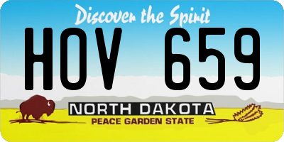 ND license plate HOV659