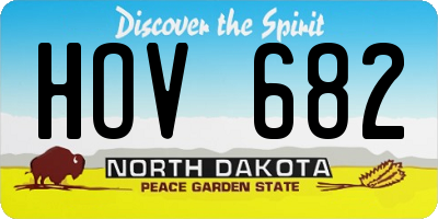 ND license plate HOV682