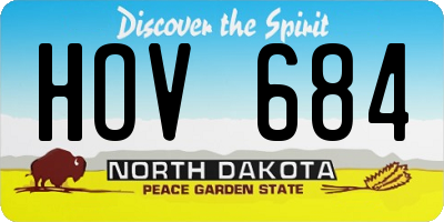 ND license plate HOV684