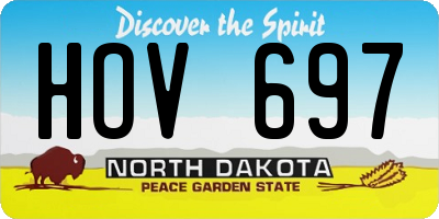 ND license plate HOV697