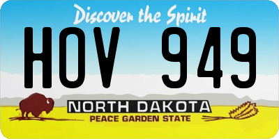 ND license plate HOV949