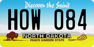 ND license plate HOW084