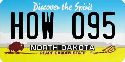 ND license plate HOW095