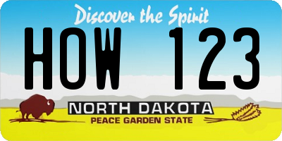 ND license plate HOW123