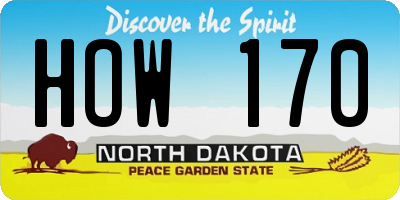 ND license plate HOW170