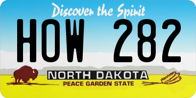ND license plate HOW282
