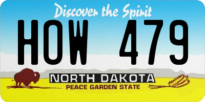ND license plate HOW479
