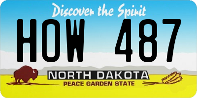 ND license plate HOW487