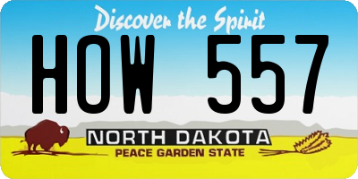 ND license plate HOW557