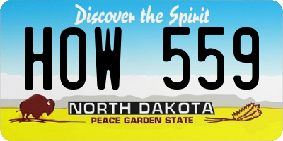 ND license plate HOW559