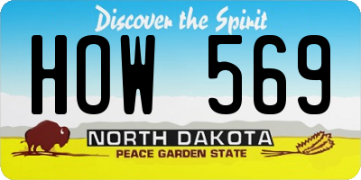 ND license plate HOW569
