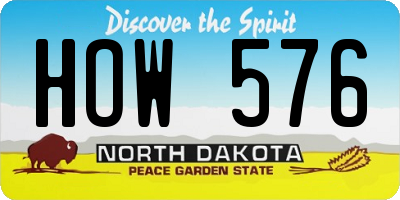 ND license plate HOW576