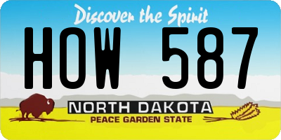 ND license plate HOW587