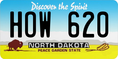 ND license plate HOW620